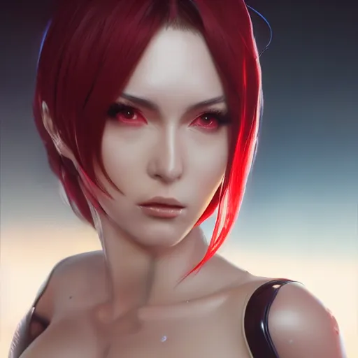 Image similar to hot anime girl in a latex suit, realistic, 8 k, extremely detailed, cgi, trending on artstation, hyper - realistic render, by greg rutkowski