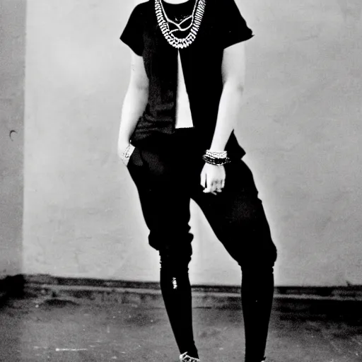 Image similar to female streetwear blogger, in the 1920s, full body portrait shot