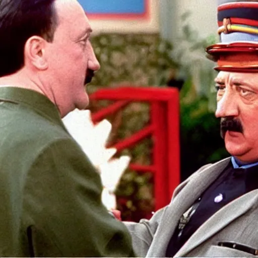 Image similar to A still of Hitler in The Fresh Prince of Bel-Air