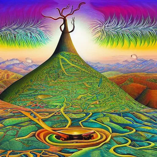 Prompt: a surreal adult coloring page by Vladimir Kush