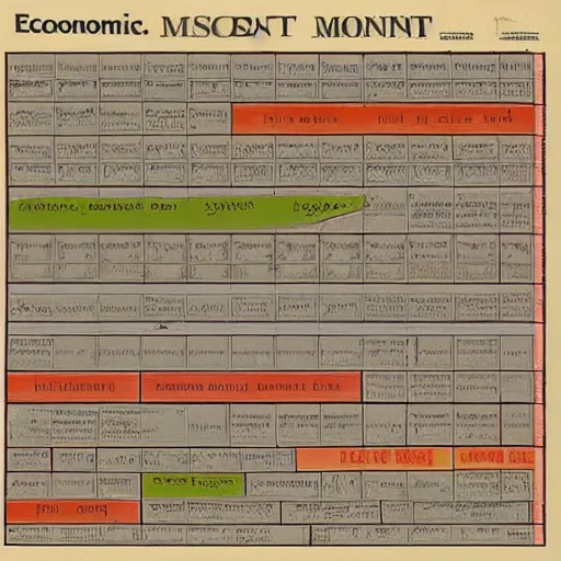 Image similar to economic charts in the style of monet