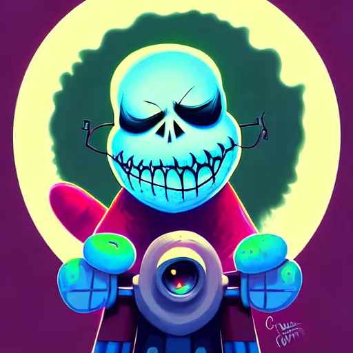 Image similar to curled perspective digital art of a cute!!! smiling!!!! grandpa!!!!!!! with a photo camera by anton fadeev from nightmare before christmas