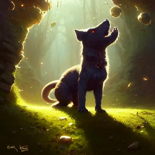 Image similar to highly detailed portrait of saquon barkley barking, number 2 6, unreal engine, fantasy art by greg rutkowski, loish, rhads, ferdinand knab, makoto shinkai and lois van baarle, ilya kuvshinov, rossdraws, tom bagshaw, global illumination, radiant light, detailed and intricate environment h 6 0 4