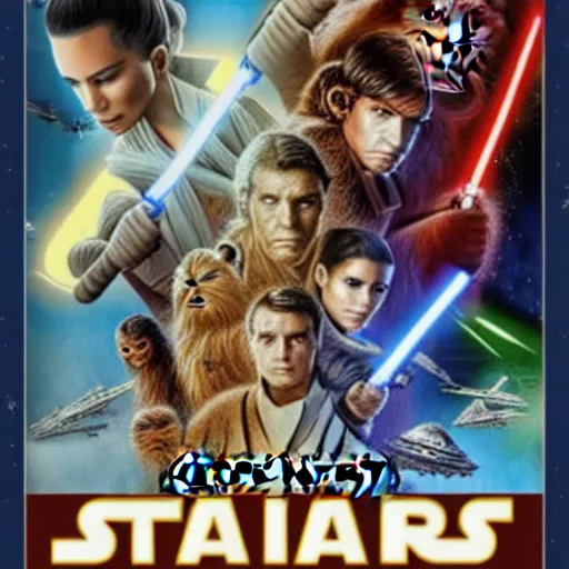 Image similar to super detailed star wars movie poster with ben shapiro, snooki and kim kardashian, 8k full HD photo, cinematic lighting, anatomically correct, oscar award winning, action filled, correct eye placement,