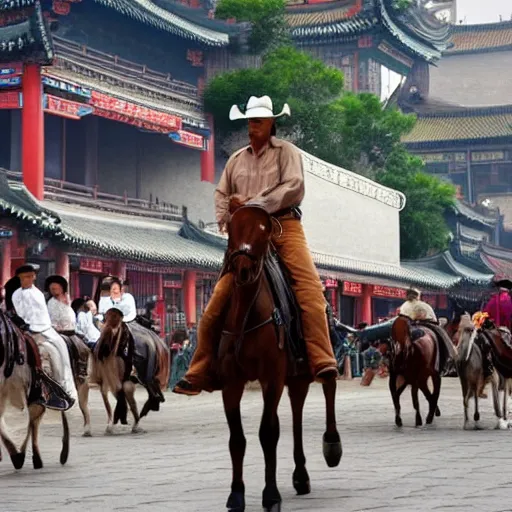 Image similar to cowboy in china