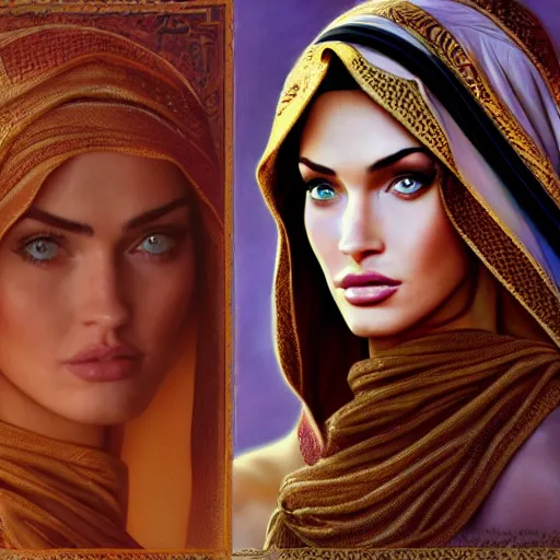 Image similar to a portrait of an arabian princess in a disney movie, megan fox, oil painting, pale colors, high detail, 8 k, wide angle, trending on artstation,