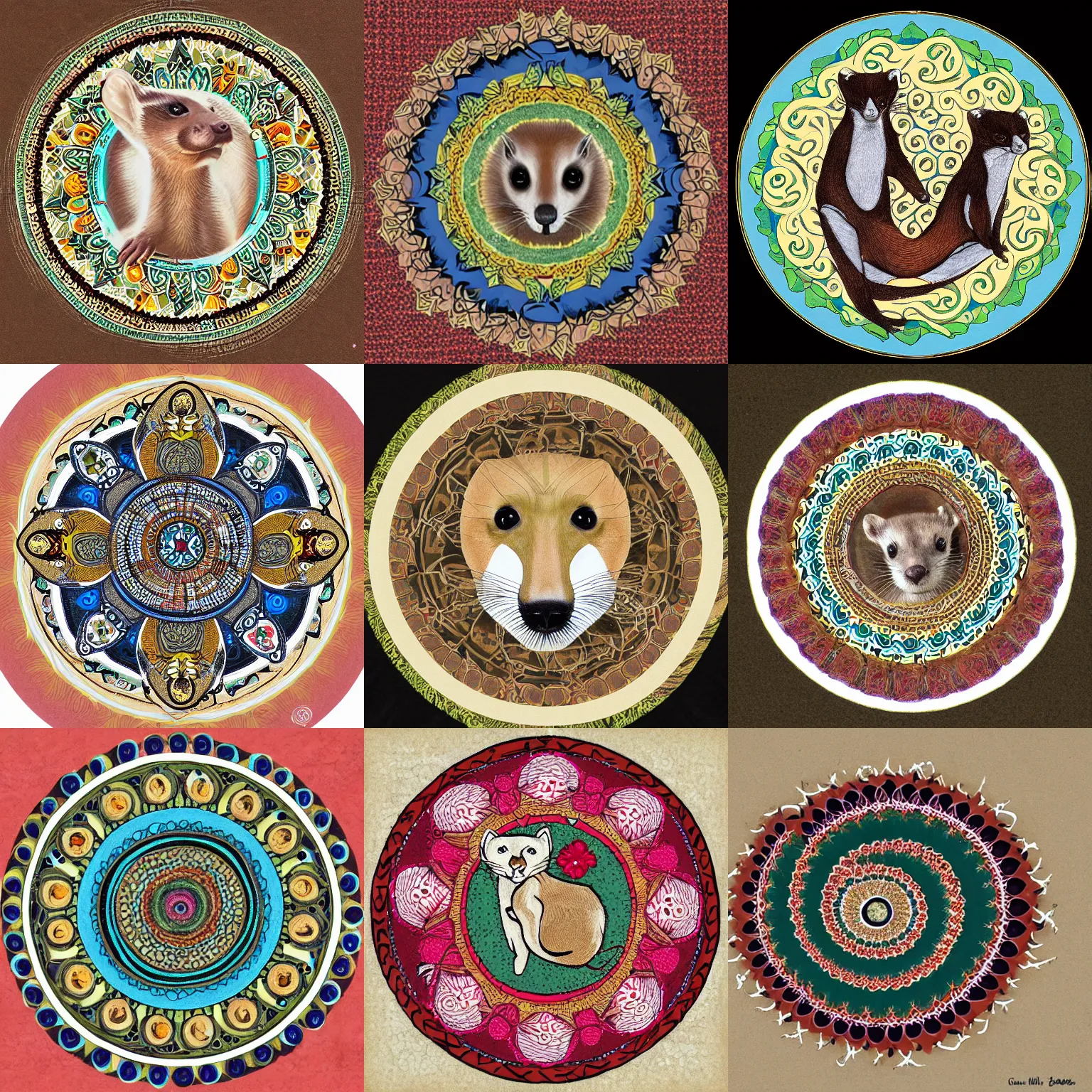 Prompt: weasel mandala