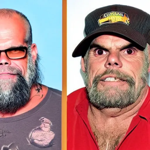 Prompt: Paul Teutul senior from American Chopper show as a walrus