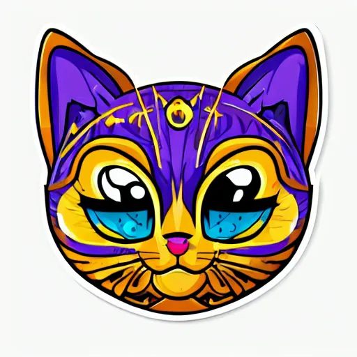 Image similar to Evil emperor kitten, sticker, highly detailed, colorful, illustration, smooth and clean vector curves, no jagged lines, vector art, smooth