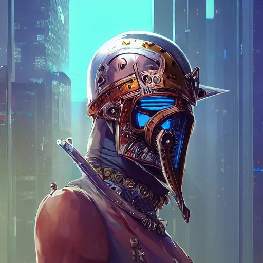 Image similar to cyberpunk viking helmet mask warrior goddess robot ninja fantasy, art gta 5 cover, official fanart behance hd artstation by jesper ejsing, by rhads, makoto shinkai and lois van baarle, ilya kuvshinov, ossdraws