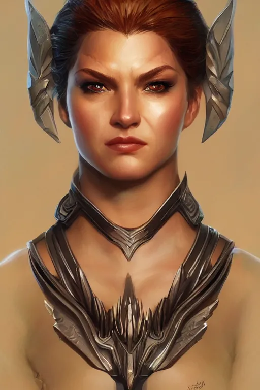 Image similar to amazon valkyrie athena, d & d, fantasy, portrait, highly detailed, headshot, digital painting, trending on artstation, concept art, sharp focus, illustration, art by artgerm and greg rutkowski and magali villeneuve