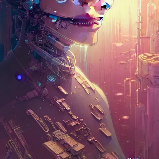 Image similar to a beautiful cyborg cyberpunk exquisite delicate hyperdetailed design 4 k wallpaper illustration walter white poster of strawberry milk, by james jean, victo ngai, studio ghibli, makoto shinkai, raphael lacoste, louis comfort tiffany, denoise, deblurring, artgerm, ross tran, alphonse maria mucha, krenz cushart