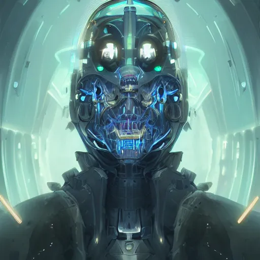 a portrait of a evil cybernetic priest, cyberpunk | Stable Diffusion ...