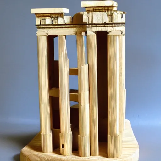 Prompt: Wooden Acropolis