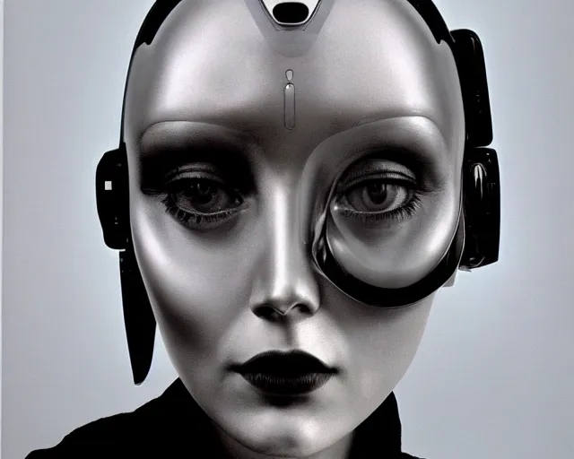 Image similar to a beautiful young female futuristic robot profile face, by laurie lipton, by ralph steadman, daguerrotype, closeup - view, f / 2. 8, low contrast, 1 6 k, x - ray, beautiful lighting, reflective, in a symbolic and meaningful style, surreal dreamy poetic