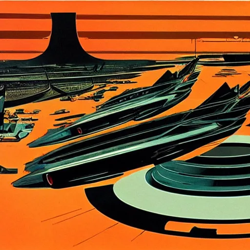 Image similar to nuclear war, syd mead