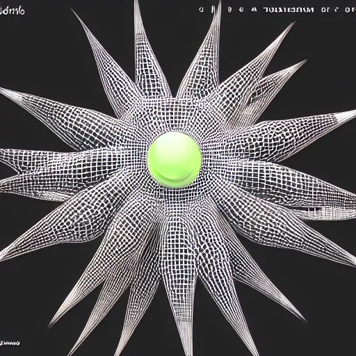 Image similar to radiolaria 3 d model, octane render