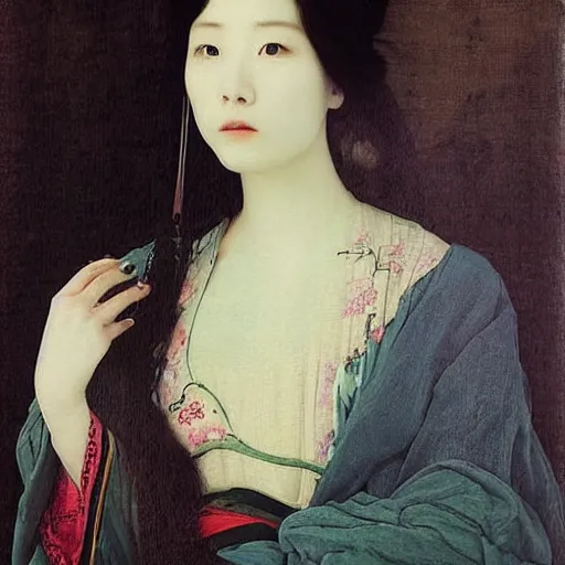 Image similar to “sensual Chinese pre-raphaelite”