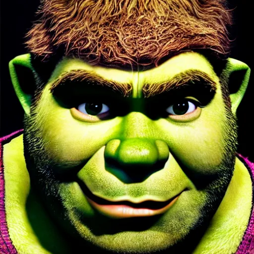 Image similar to ryan reynolds as shrek, highly detailed, extremely high quality, hd, 4 k, 8 k, canon 3 0 0 mm, professional photographer, 4 0 mp, lifelike, top - rated, award winning, realistic, detailed lighting, detailed shadows, sharp, no blur, edited, corrected, trending