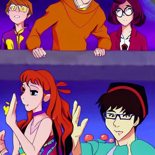 Prompt: scooby doo in an anime, trending on pixiv fanbox, very very very beautiful