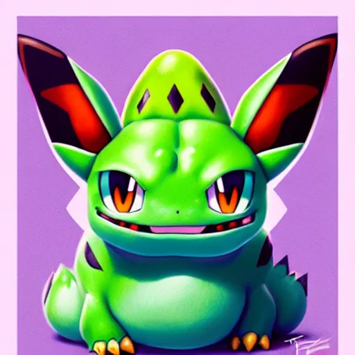 Prompt: Pokemon Bulbasaur portrait Pixar style by Tristan Eaton_Stanley Artgerm and Tom Bagshaw