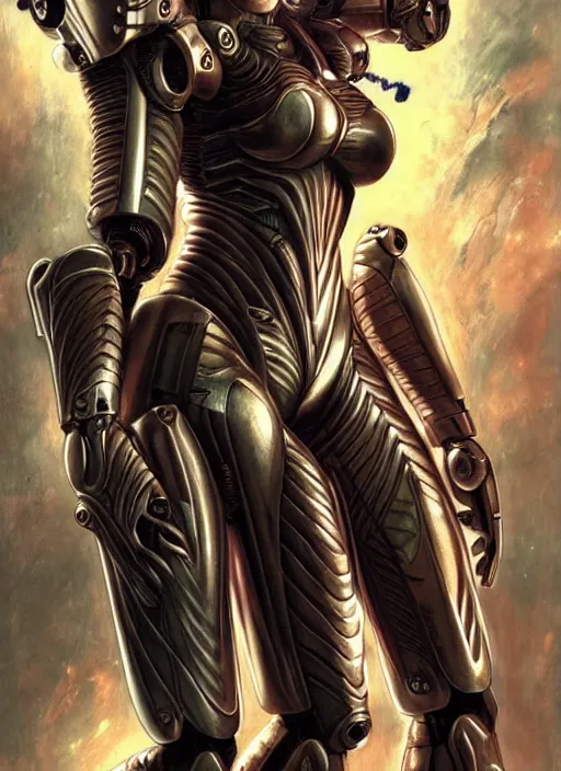 Prompt: cyborg goddess samus aran bioorganic varia suit, energetic varia suit, full body portrait, highly detailed, intricate, concept art, vertical portrait, battle angel alita, by rembrandt, 1 6 6 7, by jean - baptiste monge, resine figure, cyborg, adriana lima, volumetric lightning