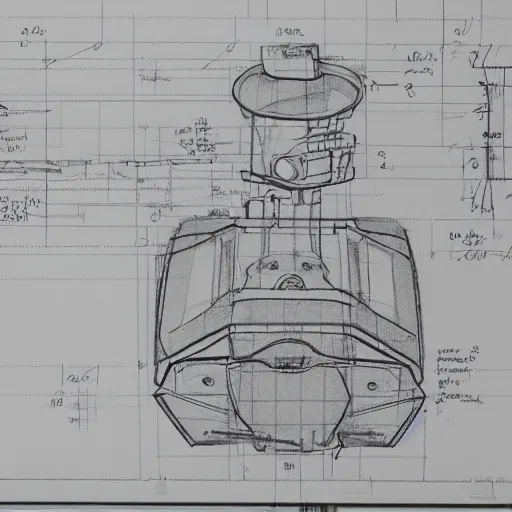 Prompt: alan turning detailed technical sketch