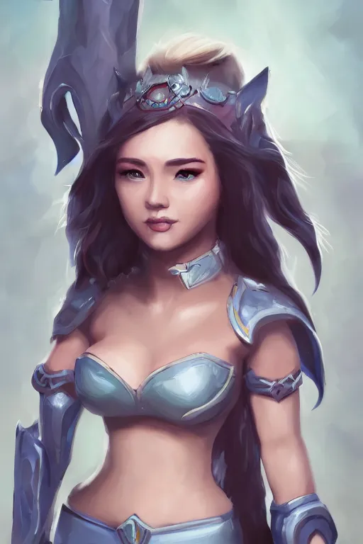 Image similar to New support female champion, ice enchanter art by Chengwei Pan, trending on artstation, digital paint, artstationHD, artstationHQ, 4k, 8k