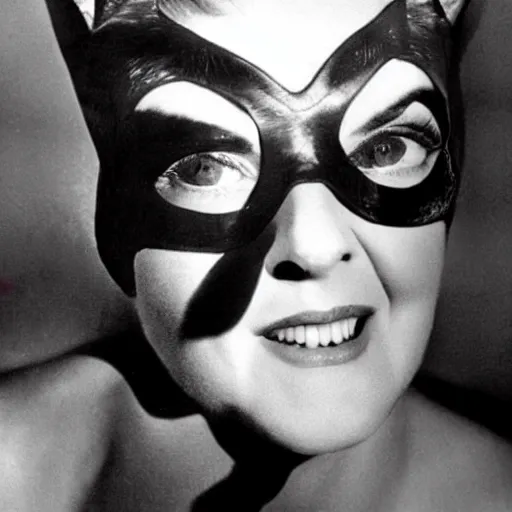Prompt: Angela Lansbury as Catwoman