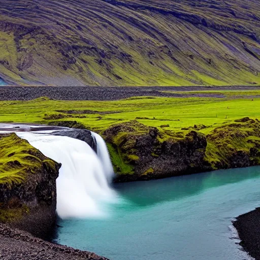 Image similar to a fjord in iceland