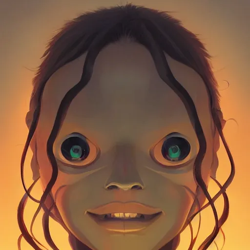 Image similar to face icon stylized minimalist scary stories to tell in the dark, loftis, cory behance hd by jesper ejsing, by rhads, makoto shinkai and lois van baarle, ilya kuvshinov, rossdraws global illumination