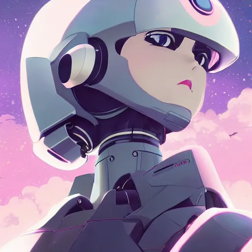 Image similar to Girl mecha pilot by Kuvshinov Ilya, very very very very very very beautiful, Anime Key Visual, dramatic wide angle, by Studio Trigger, daily deviation, trending on artstation, faved watched read, sharp focus, makoto shinkai traditional illustration collection aaaa updated watched premiere edition commission ✨ whilst watching fabulous artwork \ exactly your latest completed artwork discusses upon featured announces recommend achievement