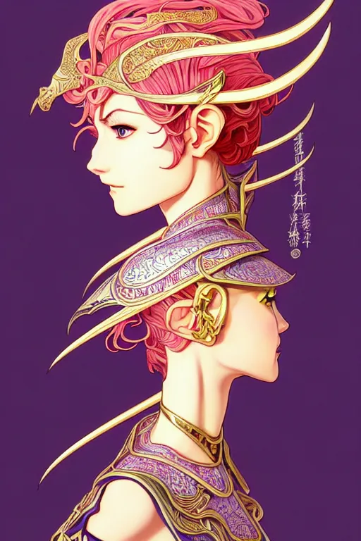 Prompt: portrait of a elegant female elven knight, symmetrical face, detailed, yuya nagai, Ilya Kuvshinov, murata range, kawaii, vibrant bright colors,matte, art deco, mystical, japanese, beautiful, dreamy, alphonse mucha, jean giraud, high saturation, fantasy, makoto shinkai, 1990s