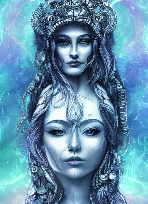 Image similar to The Goddess of Reality, detailed digital art, trending on Artstation