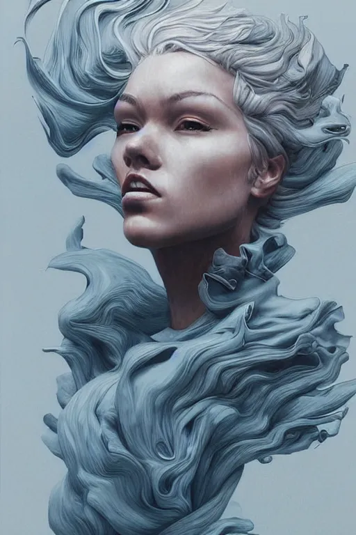 Prompt: hyper realistic painting of a storm by james jean trending on artstation. extremely detailed.