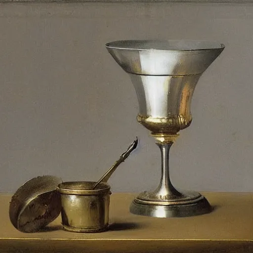 Prompt: a chalice by willem claesz heda