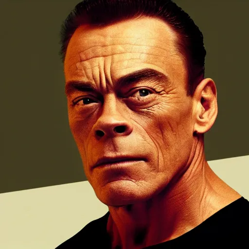 Prompt: jean Claude van Damme's album art