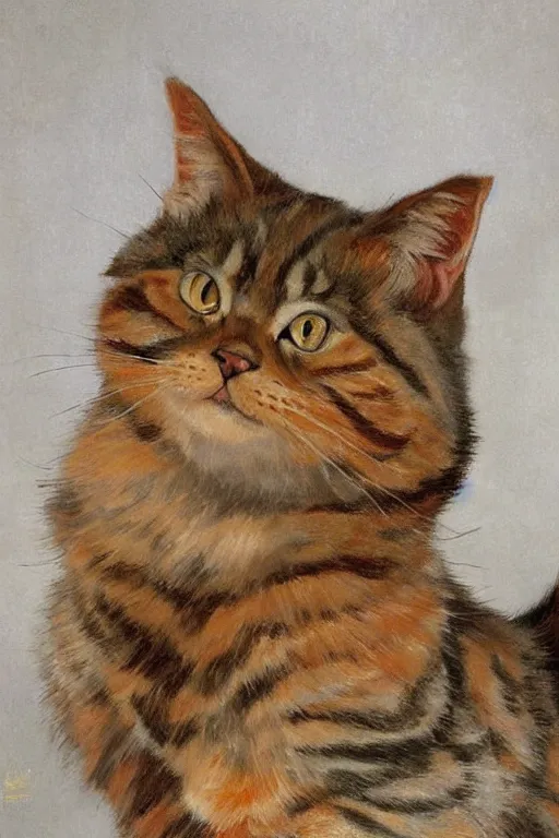 Prompt: close - up anthropomorphic tabby orange cat wearing a silver - grey!!! black warm fluffy winter russian furcoat!!, beautiful, cinematic lighting, highly detailed, digital art, oil painting, highly detailed, sharp focus, matte painting, by orest kiprensky, by alphonse mucha, by leyendecker, by rutkowsky,