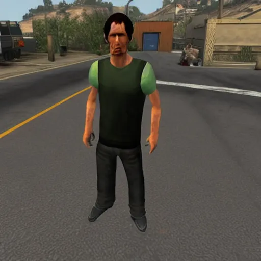 Image similar to todd Howard in GTA San Andreas style game