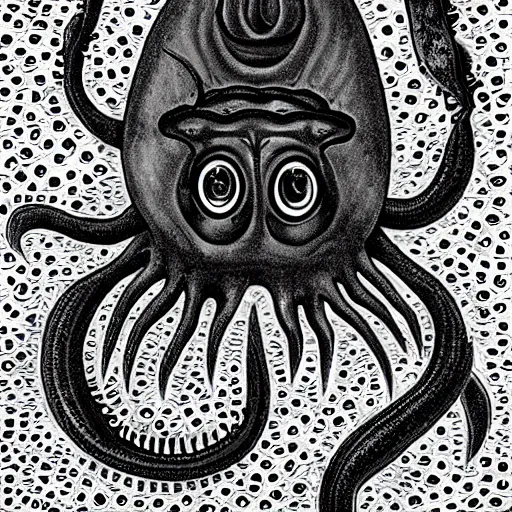 Image similar to Deep sea creature with many eyes