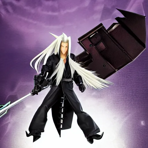 Prompt: Sephiroth Bot 9000