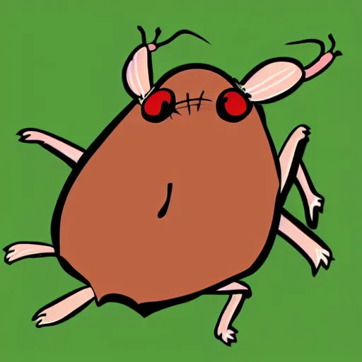 Prompt: cute cockroach character, cartoon style