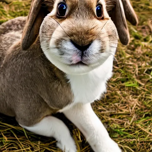 Image similar to a floppy - eared bunny - dog, wildlife photography