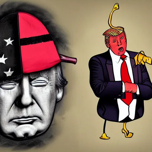 Prompt: donald trump as the saddest circus clown on the planet