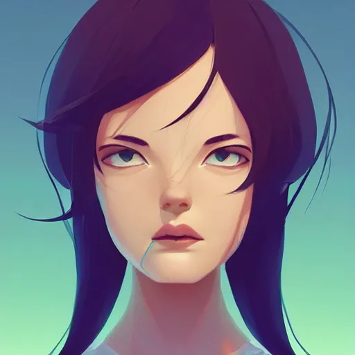 Image similar to face icon stylized minimalist contact 1 9 9 7, loftis, cory behance hd by jesper ejsing, by rhads, makoto shinkai and lois van baarle, ilya kuvshinov, rossdraws global illumination