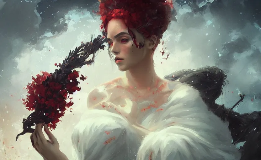 Image similar to A painting of Persephone trending on artstation in the style of Greg Rutkowski