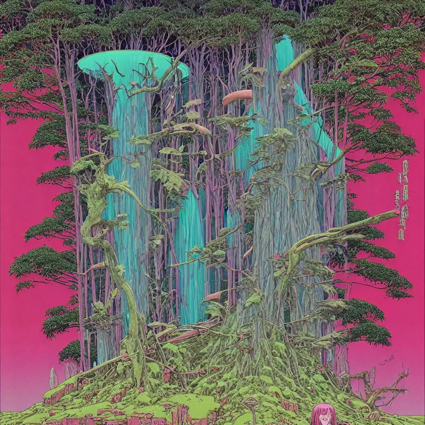 Prompt: ( ( ( ( ( sacred ancient ruins and guardian creatures in the forest ) ) ) ) ) by mœbius!!!!!!!!!!!!!!!!!!!!!!!!!!!, overdetailed art, colorful, record jacket