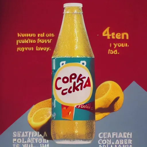 Image similar to a softdrink bottle labelled conka cola, marketing photo