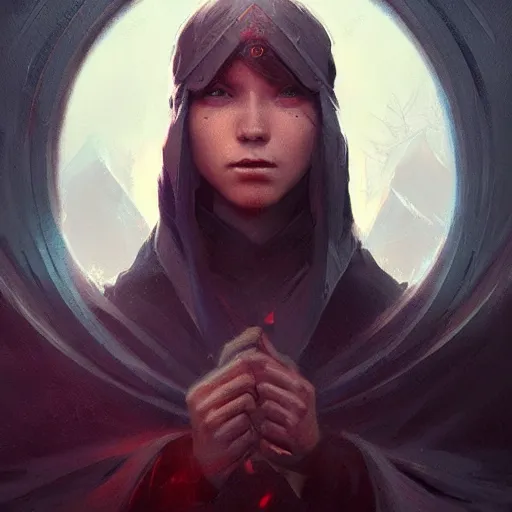 Image similar to Portrait of a young wizard, epic, ominous, cinematic, art by artgerm and greg rutkowski, trending on artstation.