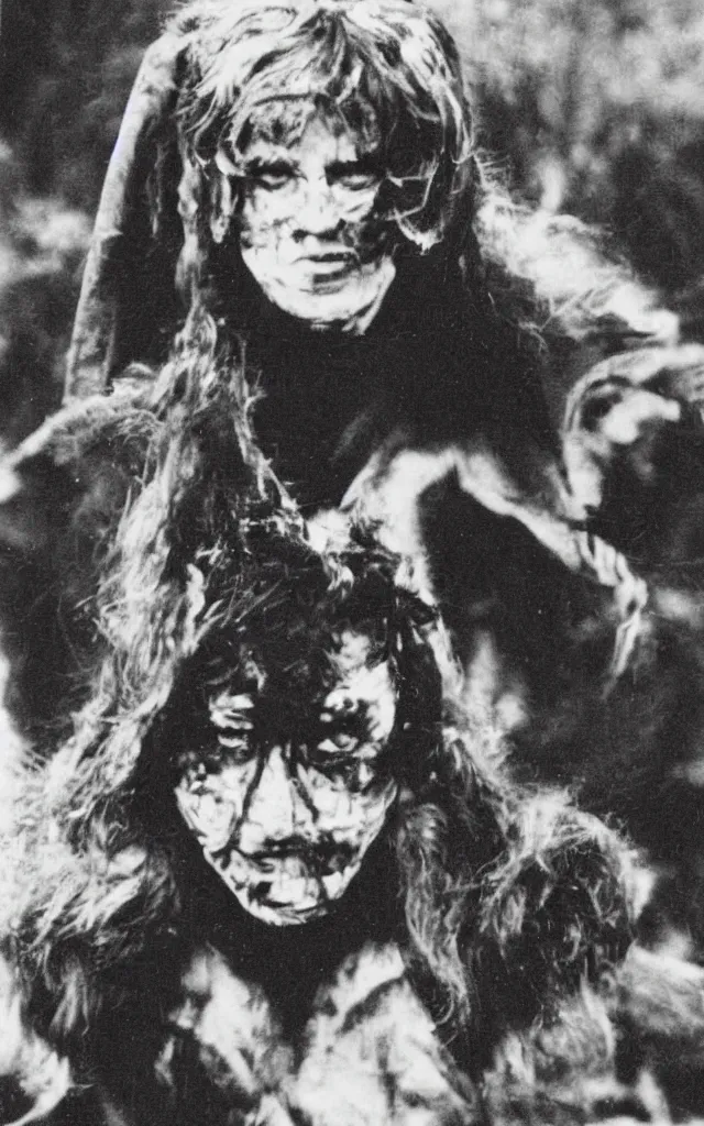 Prompt: vintage photo of black satan